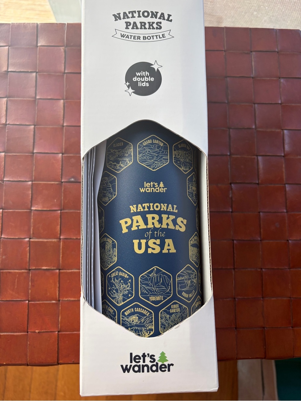 Parks Project National Parks of the USA Navy Blue and Gold Water Bottle